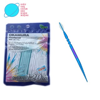 Tăm Nhựa Nha Khoa Okamura Nhật Bản Gói 120 Chiếc