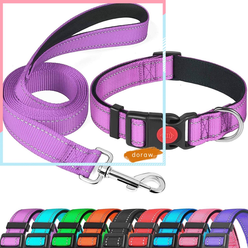 Dây Dắt Thú Cưng Đi Dạo Bằng Nilon Phản Quang Tùy Chỉnh 5 Màu Size S/M/L Tùy Chỉnh Siêu Bền Tiện Dụng Cho Cún Cưng
