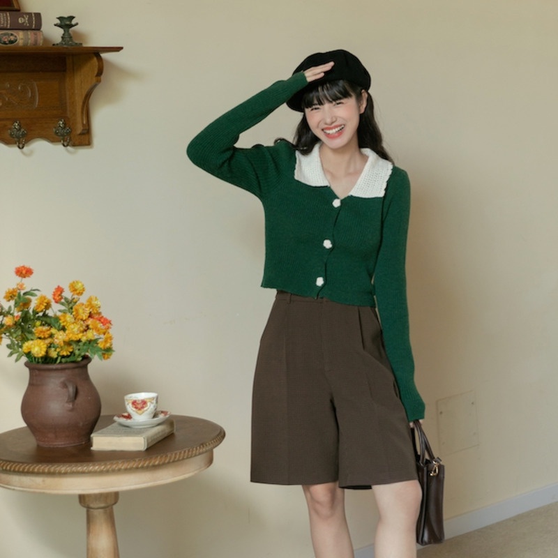 Áo khoác cardigan dệt kim phong cách retro thời trang Hàn Quốc cho n | BigBuy360 - bigbuy360.vn