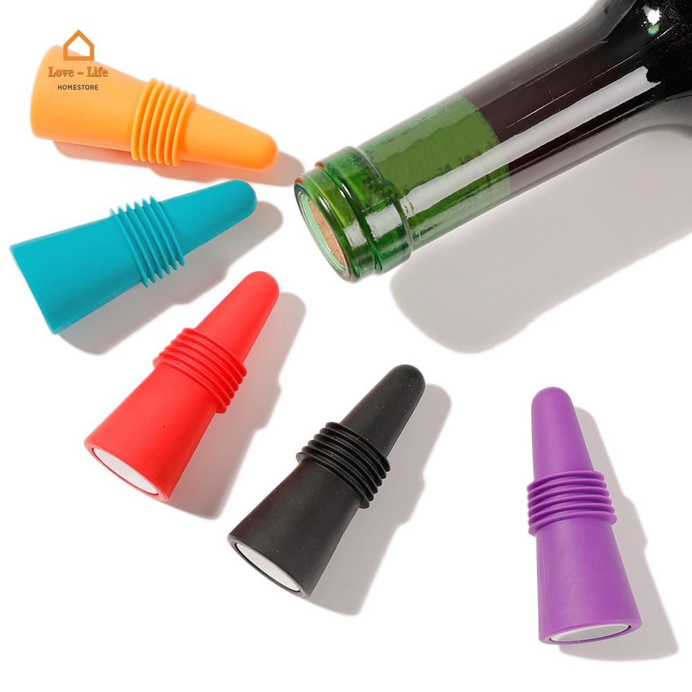 Nắp đậy chai rượu vang bằng silicone 5 màu sắc