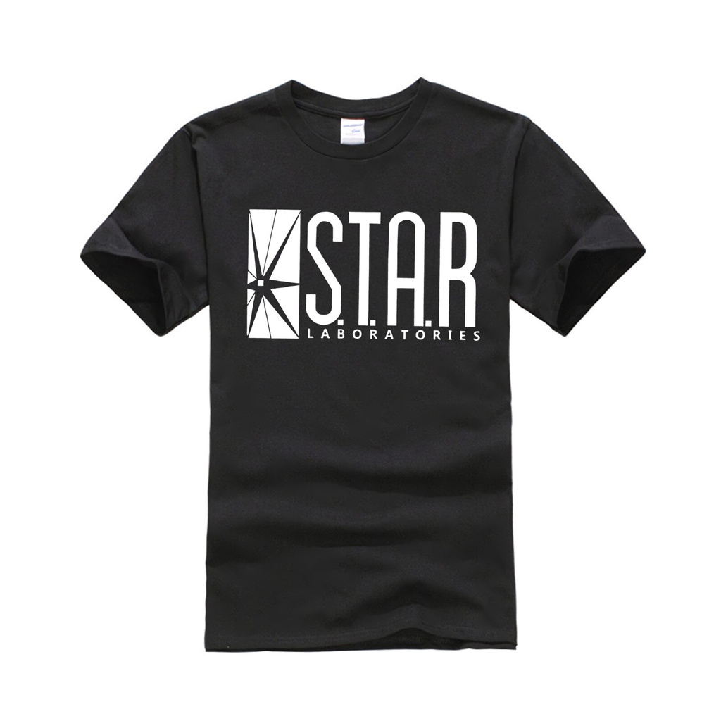 Áo thun nam STAR LABORATOTORIES flash T ÁO THUN In Hình Người Áo thun ngắn tay Euro Size tee Topscot