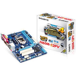 Bo mạch chủ - Mainboard Gigabyte GA-H61M-S2PV (rev 1.0) - Socket 1155, Intel H61, 2 x DIMM, Max 16GB, DDR3