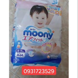(Xả kho) tã dán Moony nội địa NB90, S84, M64,L54