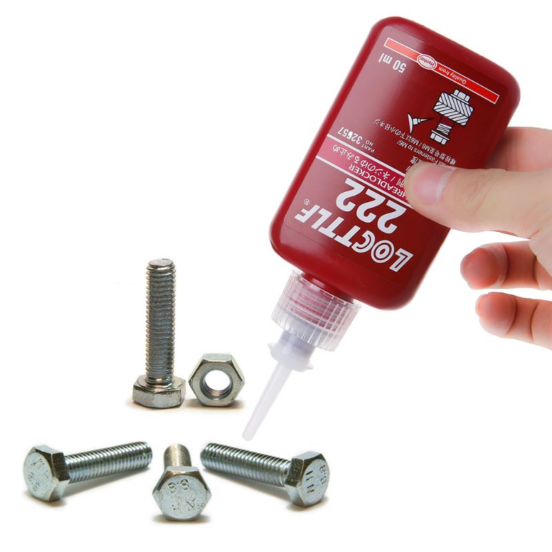 Chai keo dán 222 niêm phong chống ô xi hoá cho đồ vật như ổ khoá có vít thiết kế sáng tạo tiện dụng 50ml