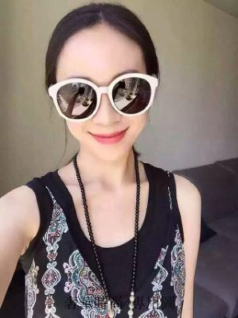 Kính râm trắng Mắt tròn thời trang ulzzang | BigBuy360 - bigbuy360.vn