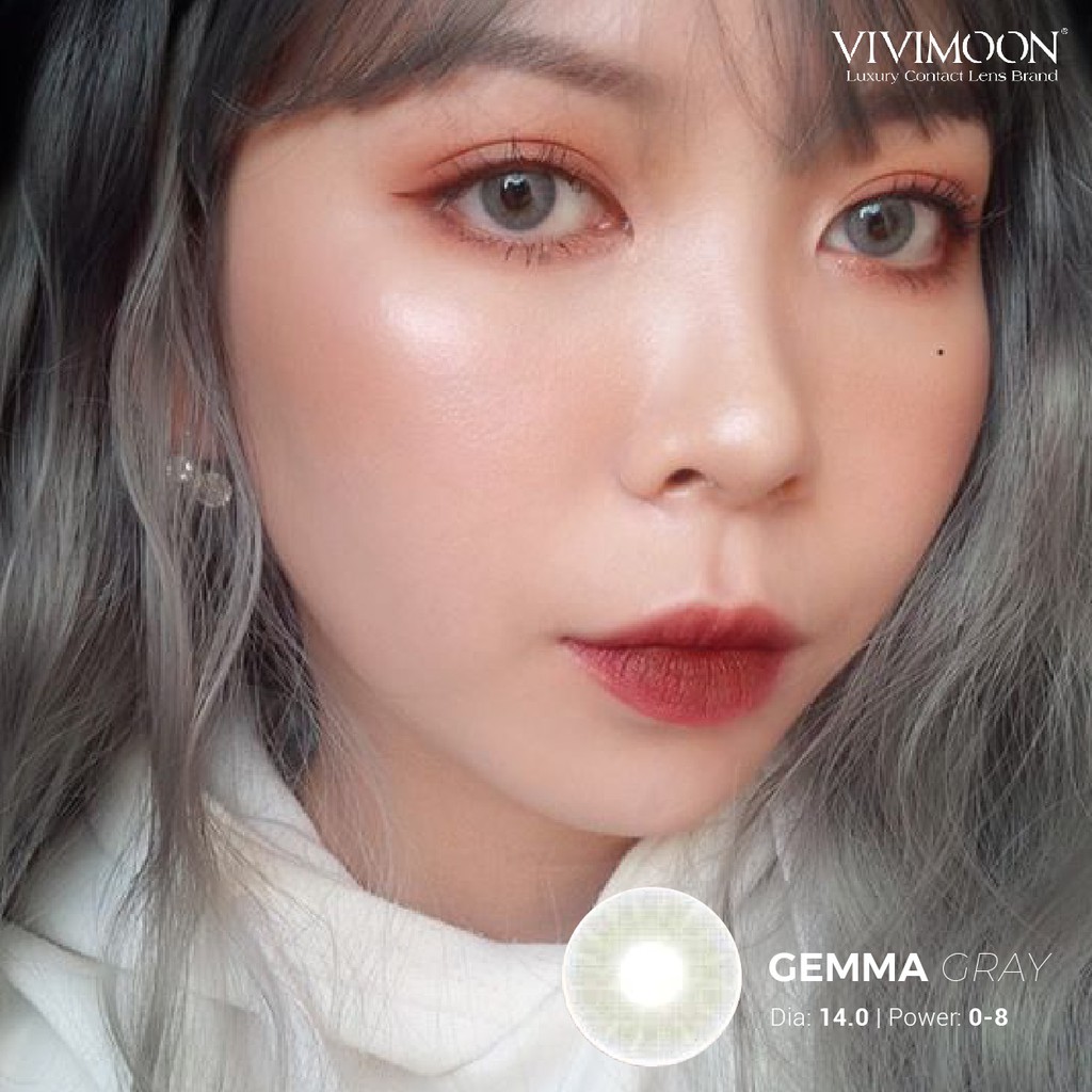 Kính áp tròng cận màu xám VIVIMOON Gemma Gray 14.0mm