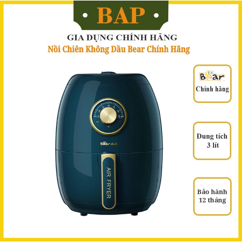 Nồi Chiên Không Dầu Bear Dung Tích 3L BH 12 Tháng - BAP