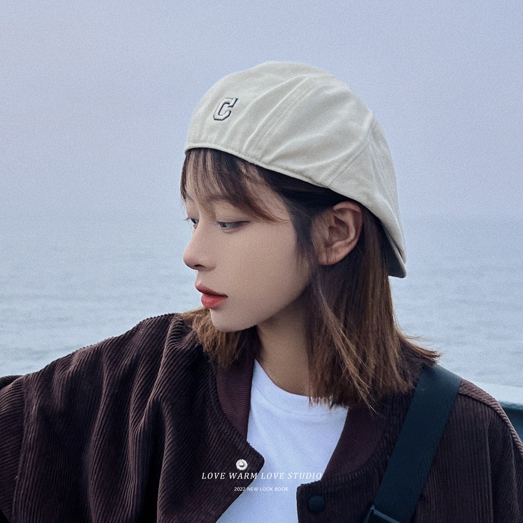 Mũ Họa Sĩ Thời Trang Mùa Thu In Chữ Phong Cách Hàn Quốc Dễ Phối Đồ