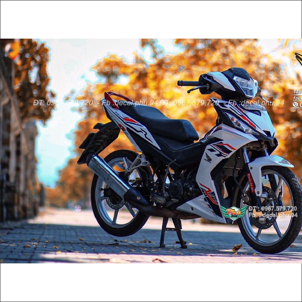 Tem rời xe Winner Trắng đen đỏ (A)
