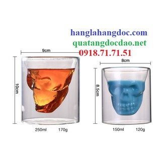 Ly rượu đầu lâu uống bia rượu cá tính (250ml)