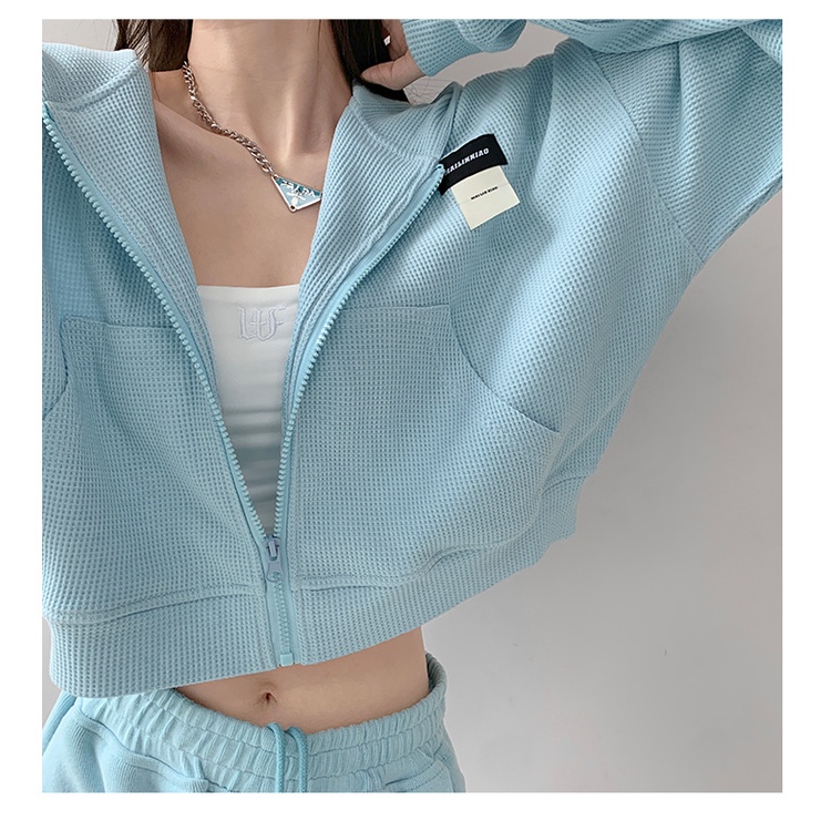 Áo khoác nữ tay dài có nón màu sắc thời trang