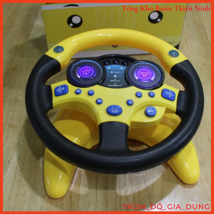 Đồ Chơi Vô Lăng Lái Xe Ô Tô Cho Bé, Có Đèn Có Nhạc Cho Bé, Xoay 360 Độ loại to