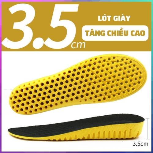 2 Miếng lót giày tăng chiều cao 3.5cm , thấm mồ hôi, giảm sốc, thoải mái khi chạy, dễ sử dụng, độn đế giày