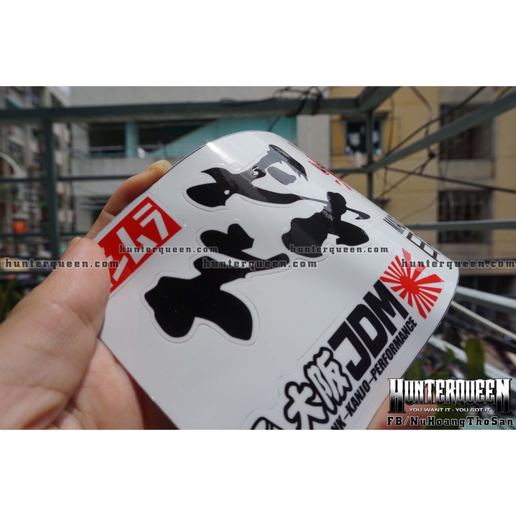Set tem Nhật Bản. Sticker Decal Japan Sticker for Bike. Chống nước, không bay màu
