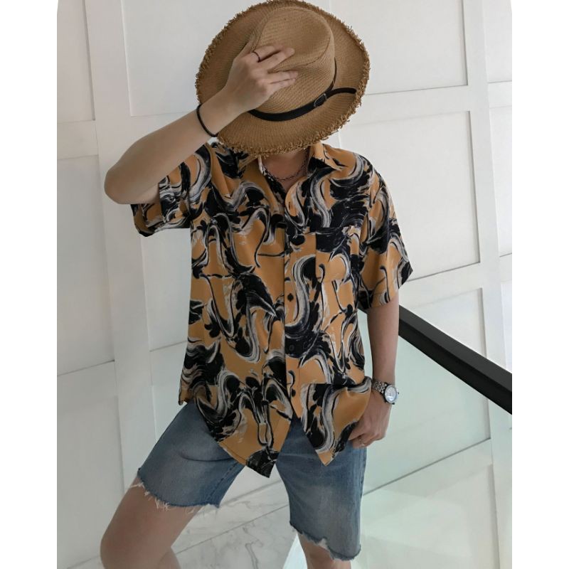Unisex Shirt US-8 Sơ mi Họa tiết Oversized Nam Nữ | BigBuy360 - bigbuy360.vn