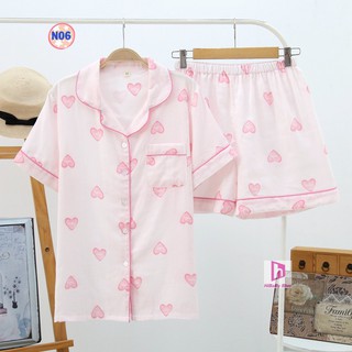 Bộ Pijama Thô Đũi Nhật Mặc Hè Cực Mát N