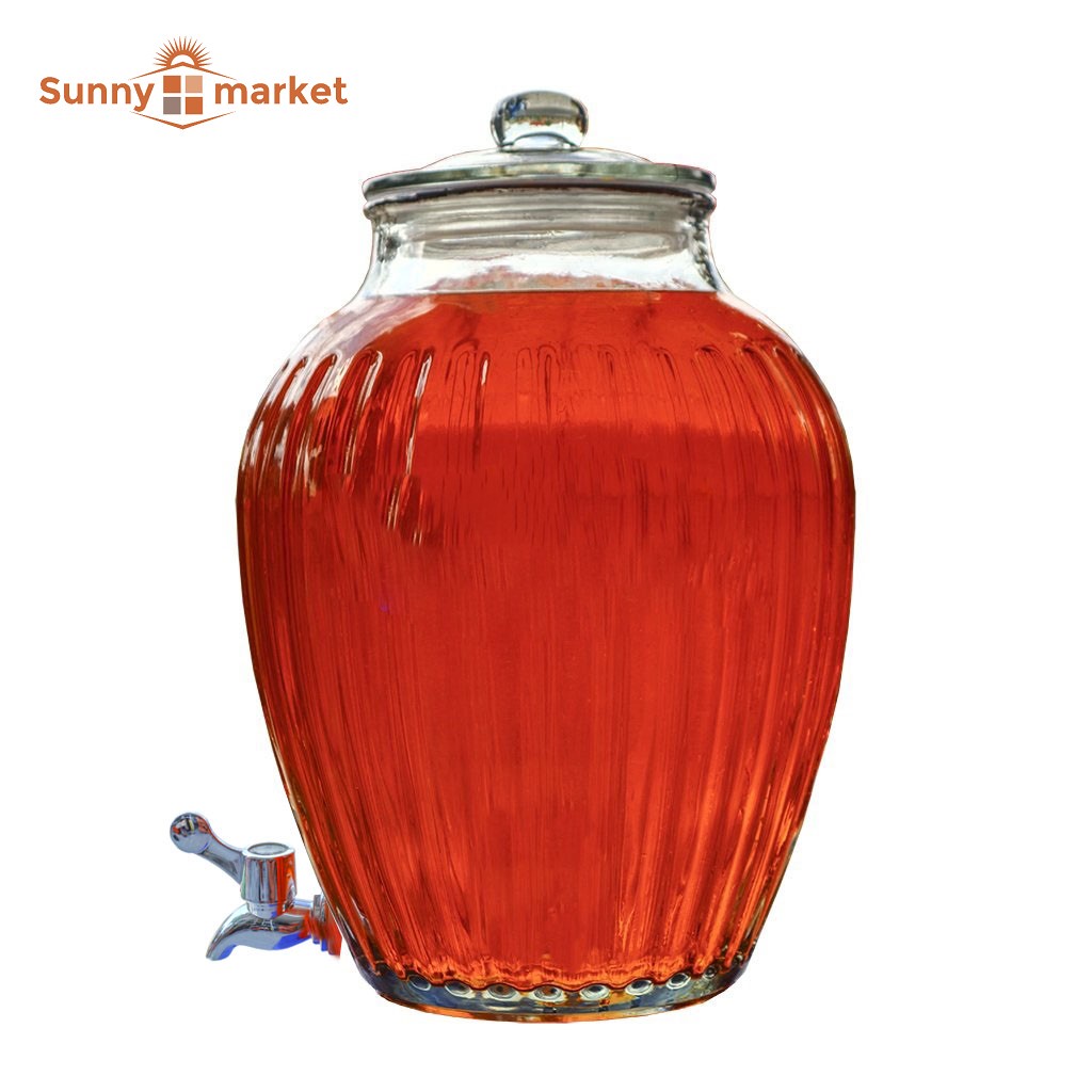 Bình ngâm rươu sâm thủy tinh 217 dung tích 17 lít có van