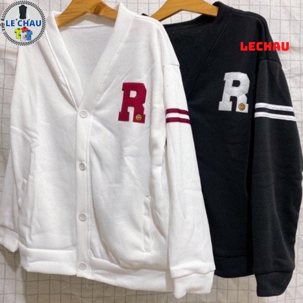 Áo Khoác Cardigan Nam Nữ Hottrend  AC04 Jacket Nỉ Unisex Form Rộng Streetstyle Bomber Bóng Chày Ulzzang  Rẻ Đẹp LECHAU