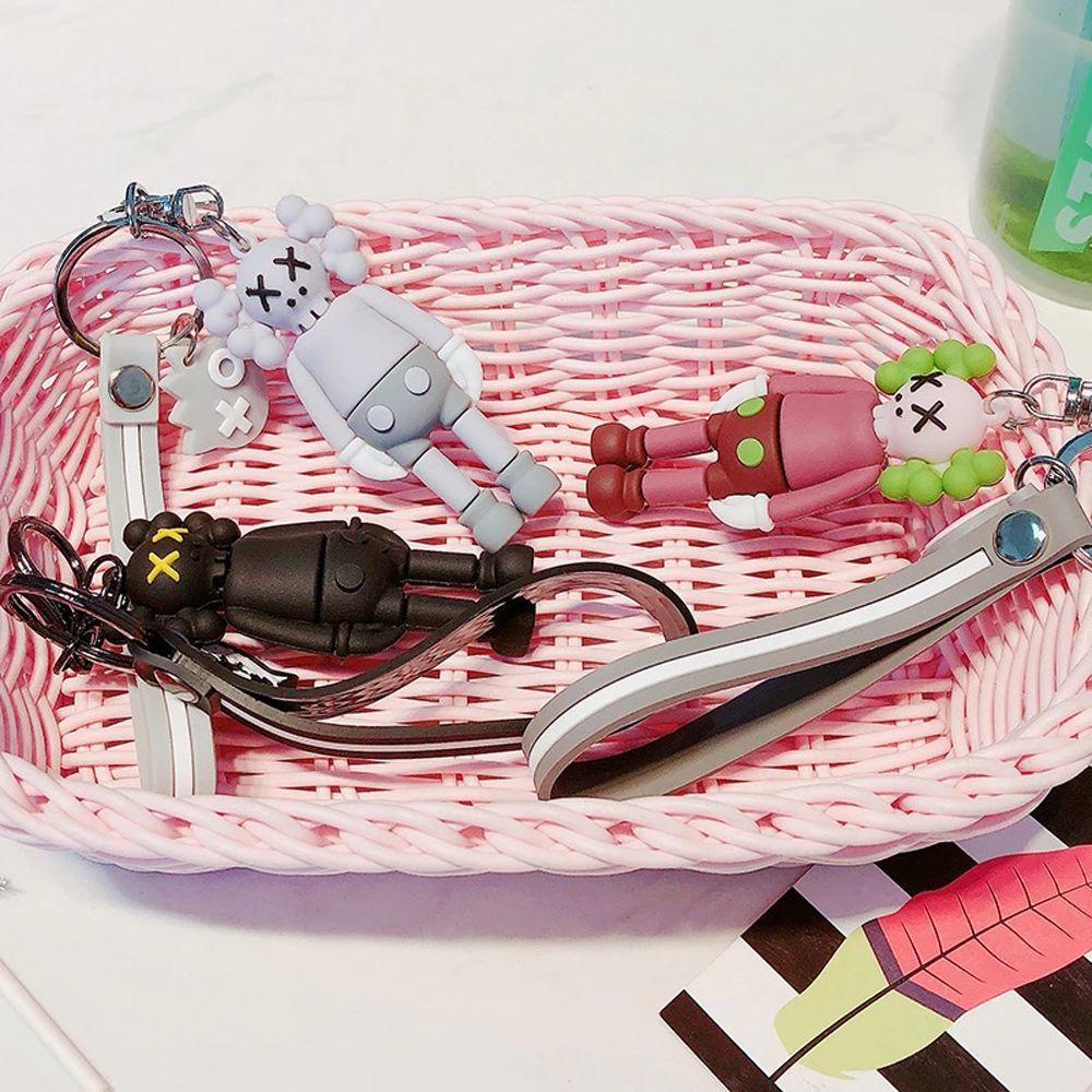 DARNELL Móc Chìa Khóa Bằng PVC Thiết Kế Hình Hoạt Hình Sáng Tạo