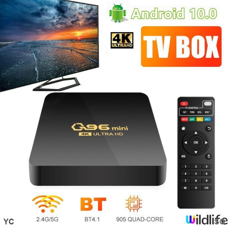 Đầu TV Box Q96 Mini Thông Minh Android 10.0 Amlogic S905L Quad Core 2.4G Wifi 4K KèM Phụ KiệN
