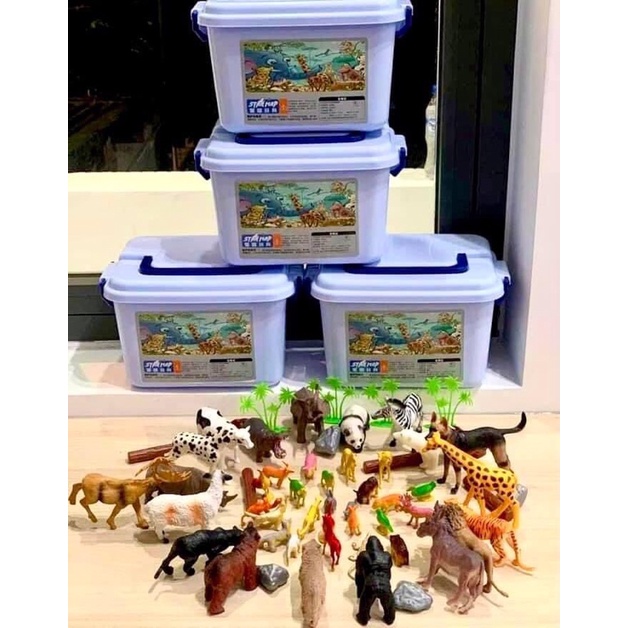 Bộ Đồ Chơi Mô Hình Động Vật 58 Chi Tiết Thú Rừng Hoang Dã🌹- đồ chơi thông minh giúp bé hiểu biết