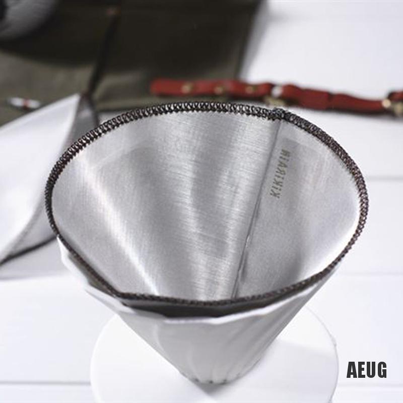 [AIU]  Reusable Pour Over Coffee Filter Flexible Stainless Steel Mesh Coffee Filter