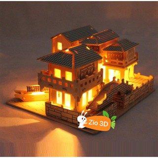 Mô hình lắp ráp gỗ 3D Nhà Cổ