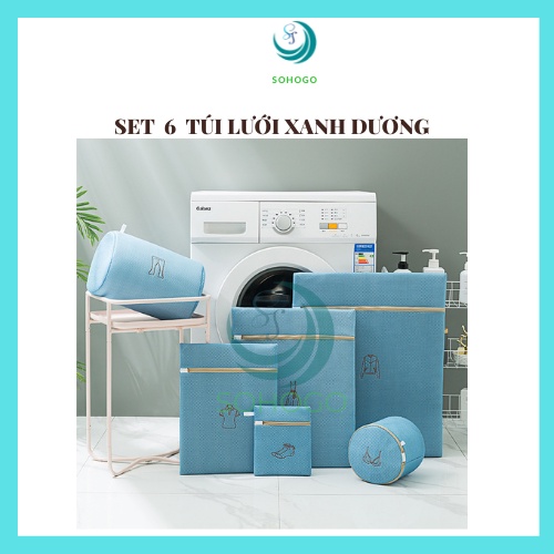 Combo 6-7-8 túi giặt 3 lớp bảo vệ quần áo, đồ lót dùng cho máy giặt-CHỌN SIZE-CHỌN MÀU