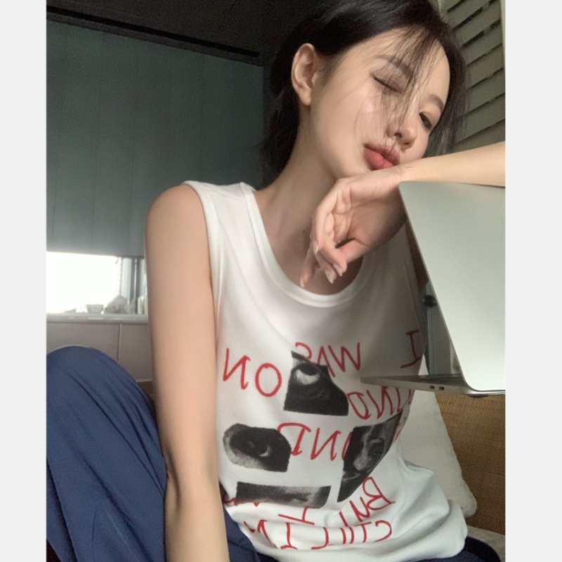 Áo Thun Không Tay Cổ Tròn Thời Trang Dành Cho Nữ