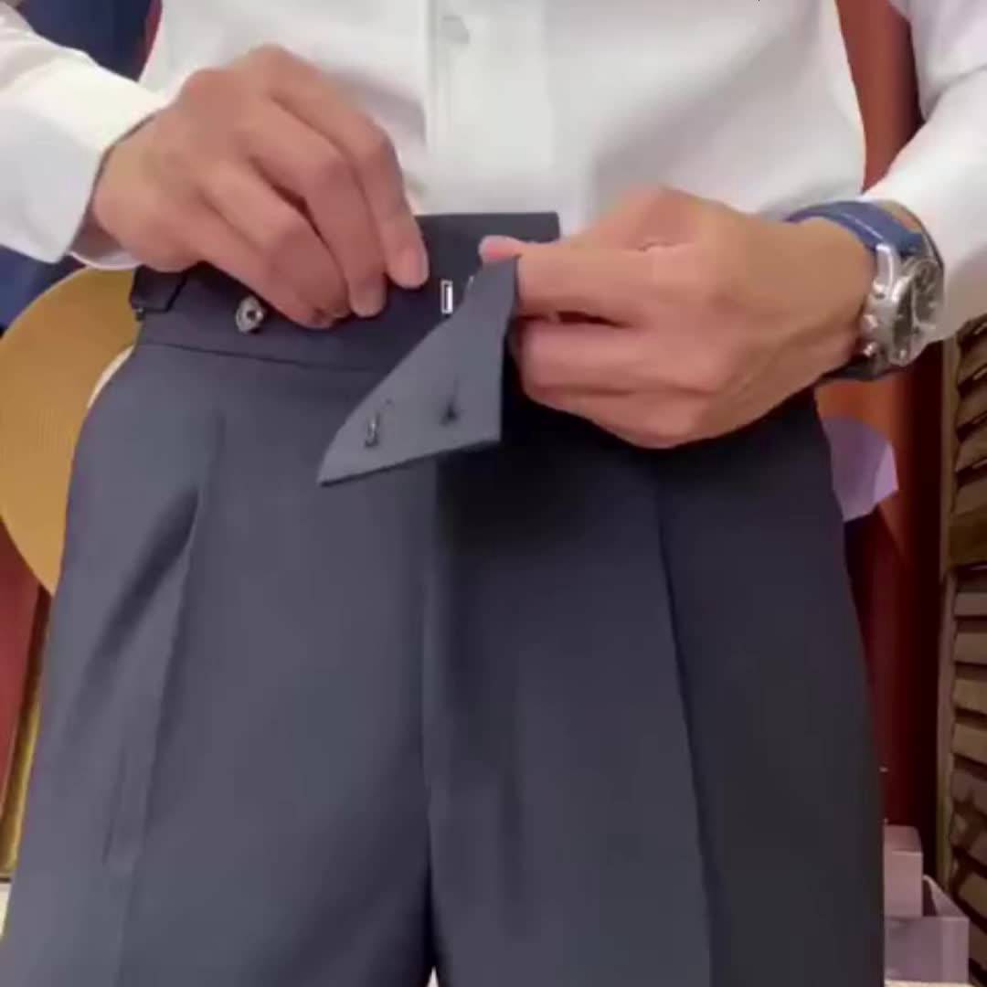 quần âu nam cạp cao 2 khuy màu đen trắng ghi xám đẹp tây công sở hàn quốc cao cấp ống đứng côn suông rộng co giãn | BigBuy360 - bigbuy360.vn