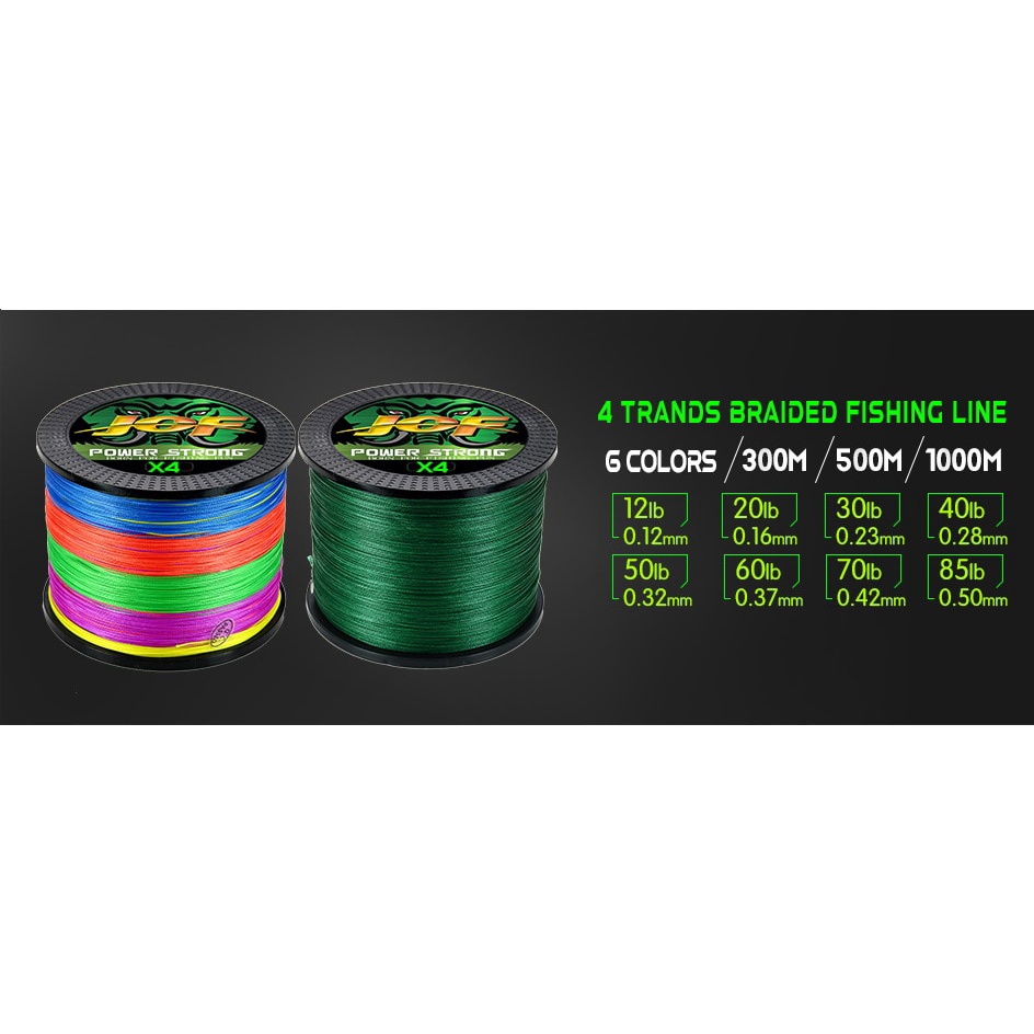 Cuộn Dây Câu Cá Bện 8 Sợi 300M 500M 100% PE Siêu Bền