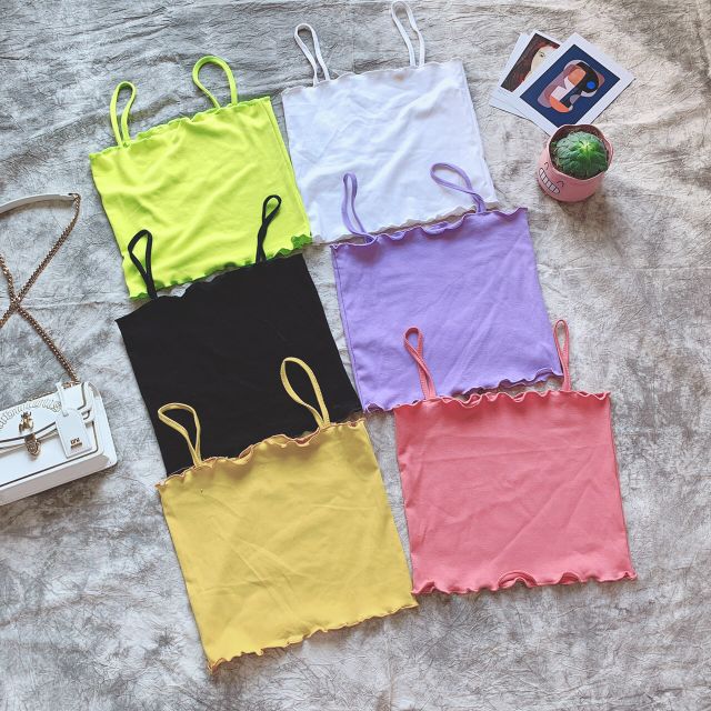 [Mã FAMAYWA giảm 10K đơn 50K] Áo croptop 2 dây xoắn viền | BigBuy360 - bigbuy360.vn