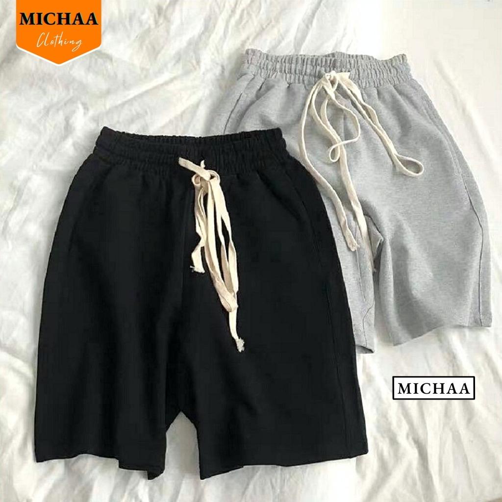 Quần Short NỈ DA CÁ Unisex  Quần Đùi Chất Nỉ Da Cá Nam Nữ Đều Mặc Được Basic - MICHAA