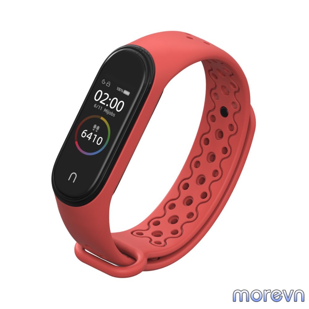 Dây thể thao đục lỗ kiểu Nike cho Mi band 3, mi band 4 chính hãng Mijobs - dây đeo thay thế miband 3, miband 4 (Mijobs)