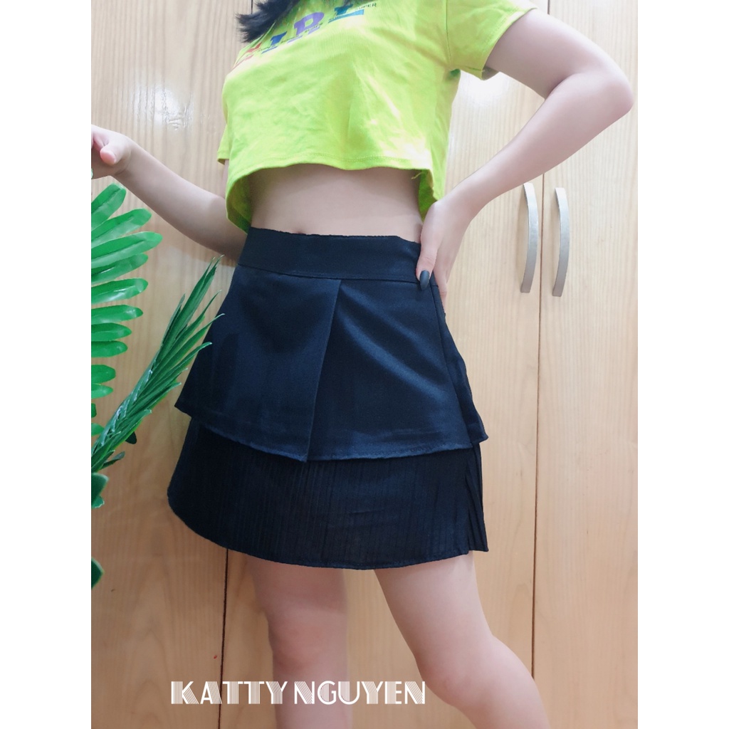 Chân váy ngắn xếp li 2 tầng KT252 | BigBuy360 - bigbuy360.vn