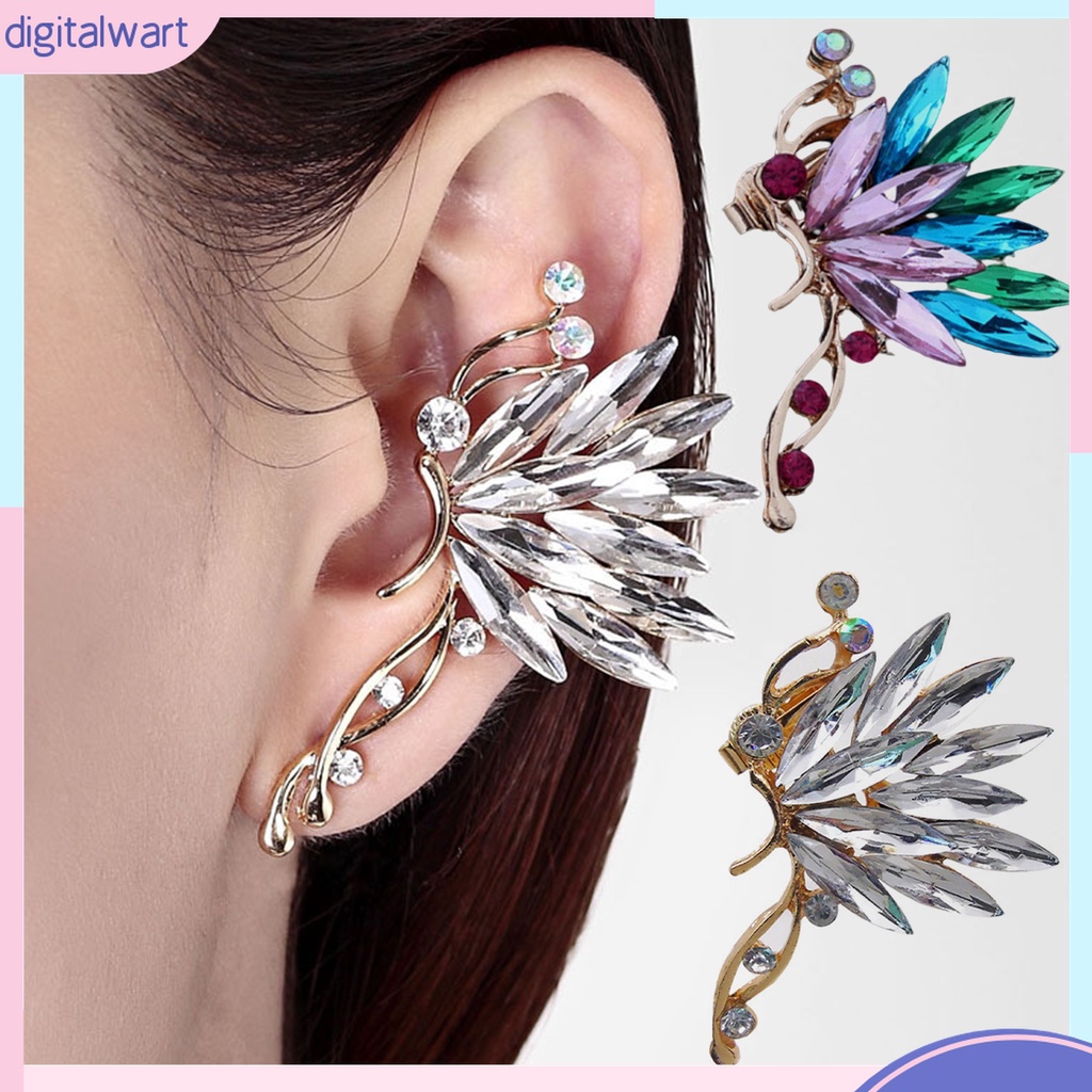 Khuyên Vành Tai Hình Bướm Đính Đá Pha Lê Nhiều Màu Thời Trang Dành Cho Nữ