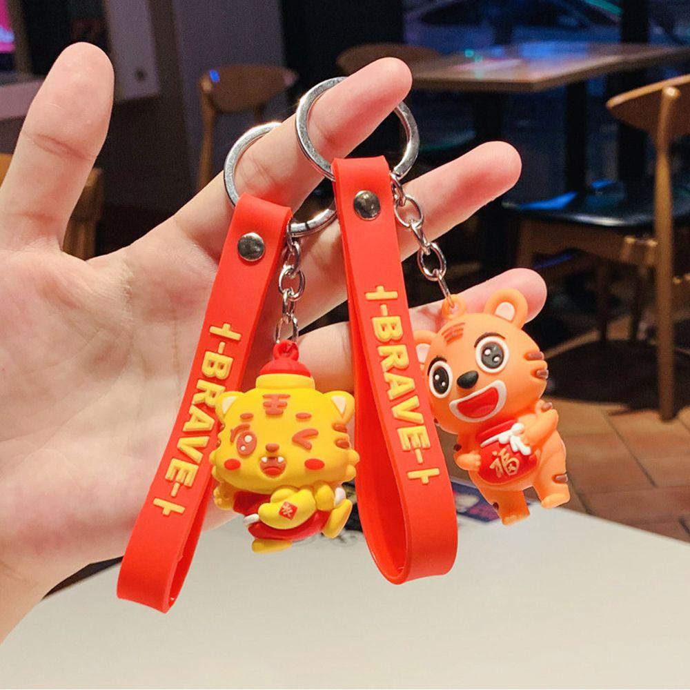 LAY Móc Khóa Hình Hổ Hoạt Hình Dễ Thương
