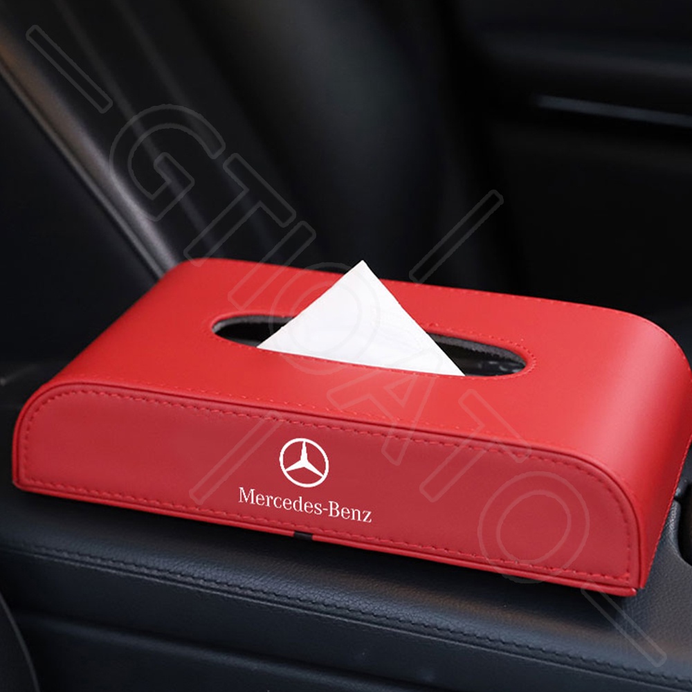 GTIOATO Hộp Đựng Khăn Giấy Ô Tô HộP ĐựNg GiấY TrêN Xe Ô Tô Hộp Khăn Giấy Ô Tô HộP ĐựNg GiấY ĂN TrêN Ô Tô HộP ĐựNg GiấY Xe HơI Phụ Kiện Xe Hơi Cho Mercedes Benz W124 W204 C300 GLC300 W212 S500 Benz AMG W205 W203 E300 CLA AMG G63