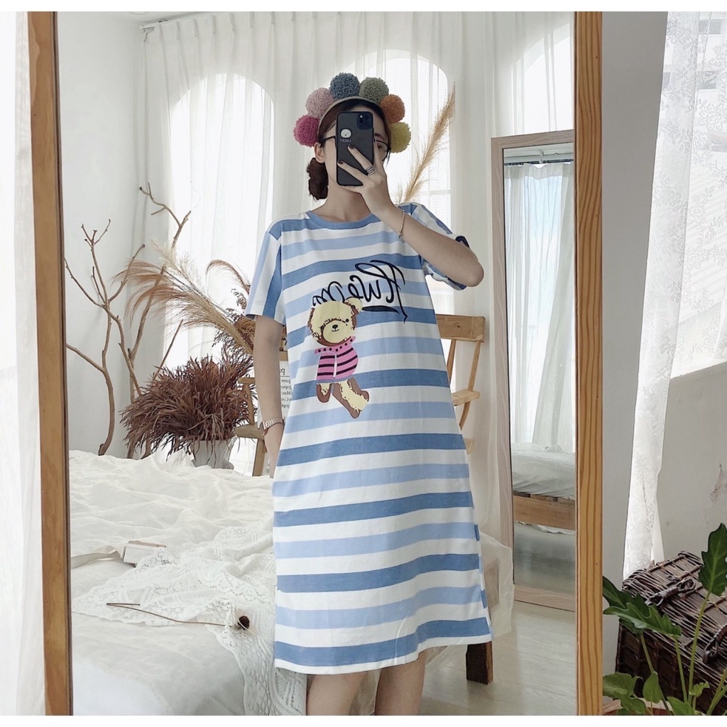 Đầm bầu - Váy mặc nhà - thời trang mới nhất chất liệu cotton-mềm- mát -mịn