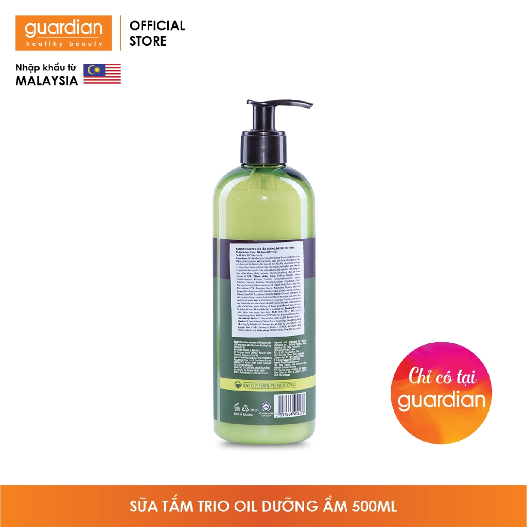 Sữa tắm Botaneco Garden Trio Oil dưỡng ẩm (500ml) | BigBuy360 - bigbuy360.vn