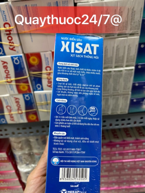 ✅XIXAT NƯỚC BIỂN SÂU ,XỊT SẠCH THÔNG MŨI (75ml)