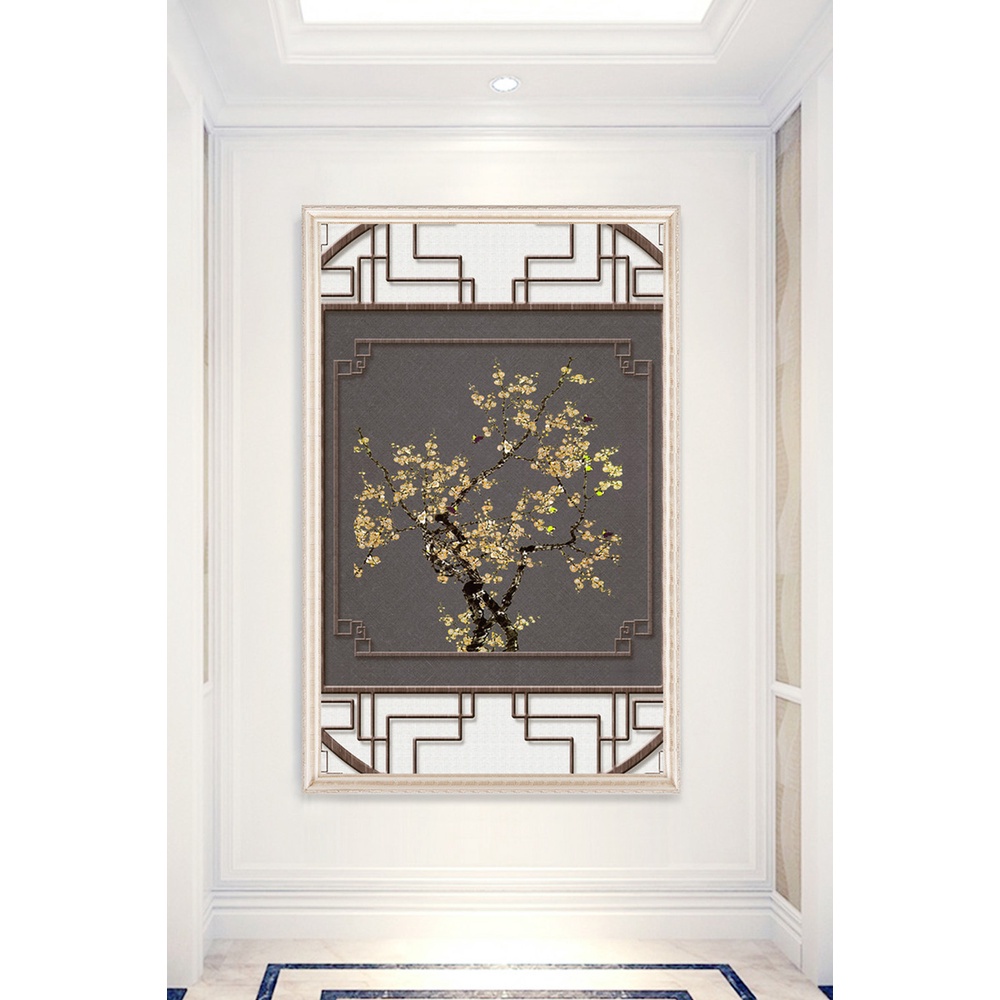 In hình ép gỗ Laminate TRANH HÀNH LANG TRUNG QUỐC - Mẫu 86 (50x75, 60x90, 70x110). In ảnh theo yêu cầu