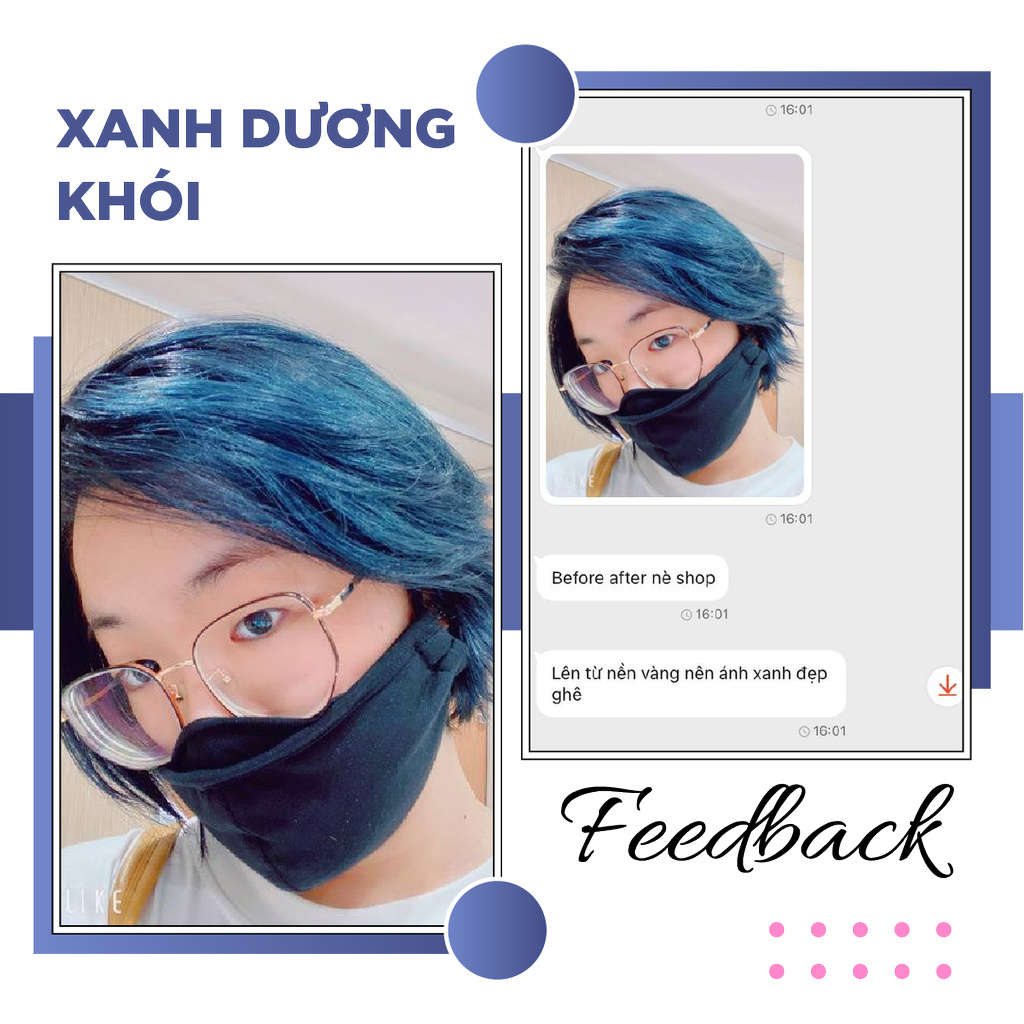 Thuốc Nhuộm Tóc Xanh Dương Khói - Minzihair