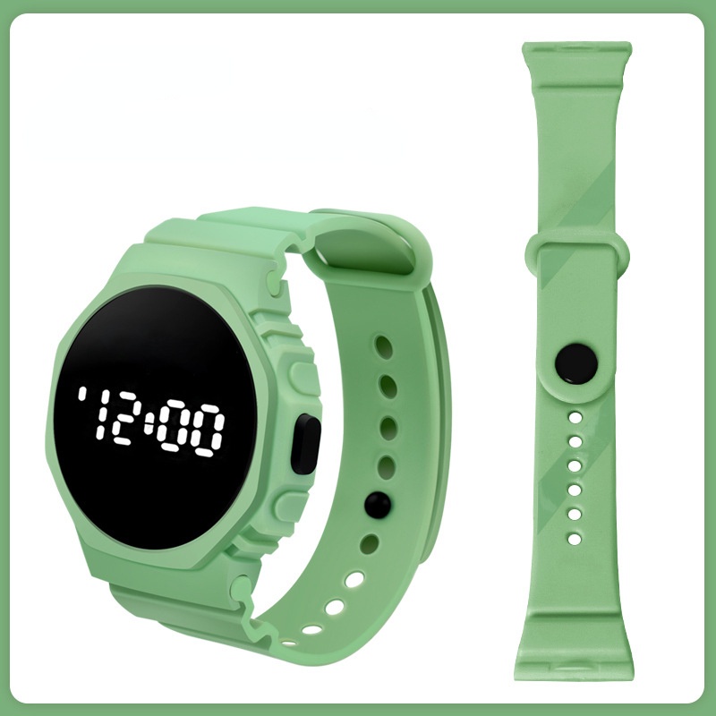 Đồng Hồ LED Điện Tử Dây Silicone Thời Trang Cho Nữ