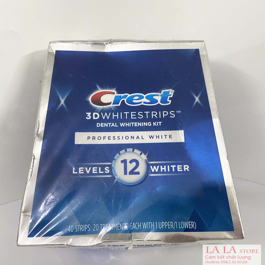 [ Tách lẻ 1 miếng ] Miếng dán trắng răng Crest 3D Professional White
