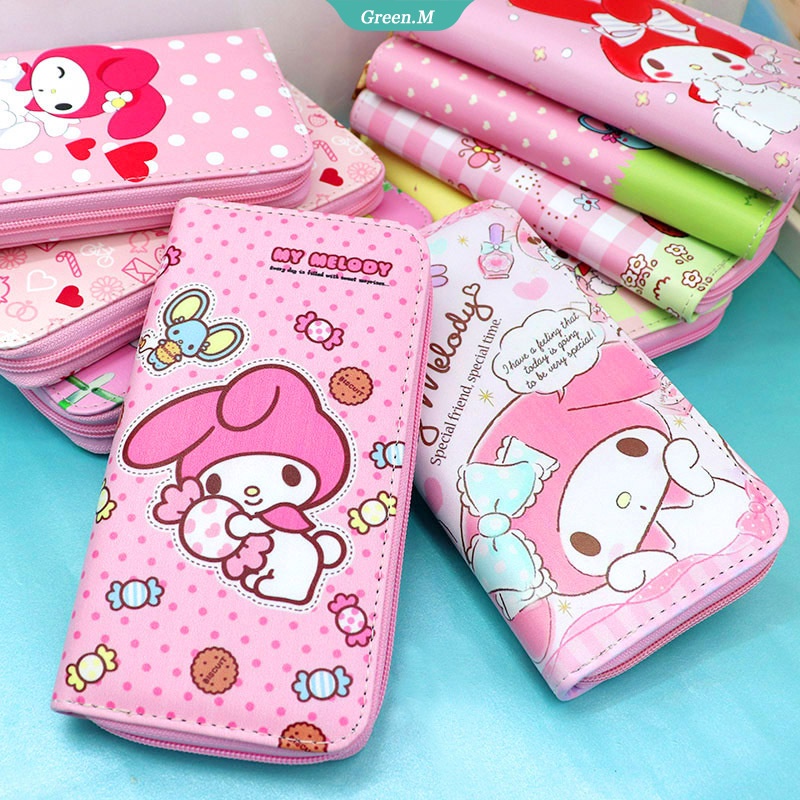 Ví Đựng Điện Thoại / Tiền Xu / Điện Thoại Họa Tiết Hoạt Hình Sanrio Hello Kitty Kuromi Cinnamoroll Dễ Thương Dùng Làm Quà Tặng Cho Bé Gái