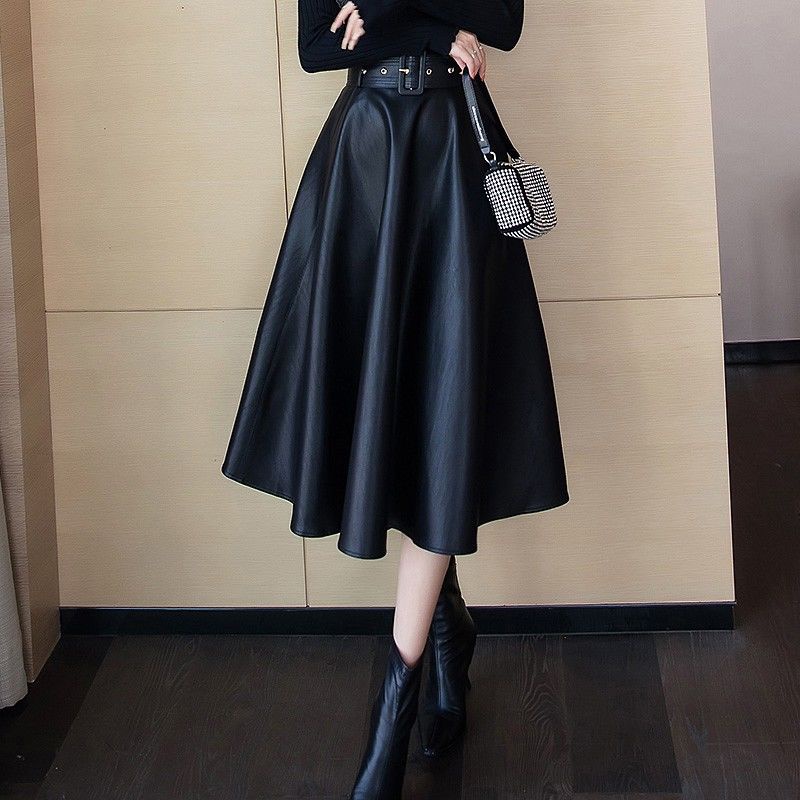 Chân Váy Da Chữ a Dáng Dài Thời Trang Cho Nữ