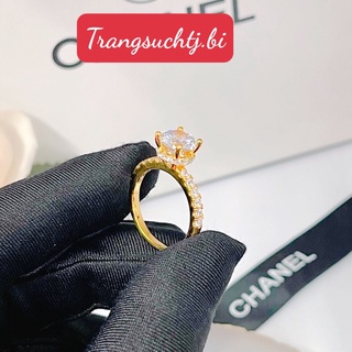 nhẫn nữ mạ vàng,nhẫn đá nhỏ nhắn xinh xắn trangsuchtj