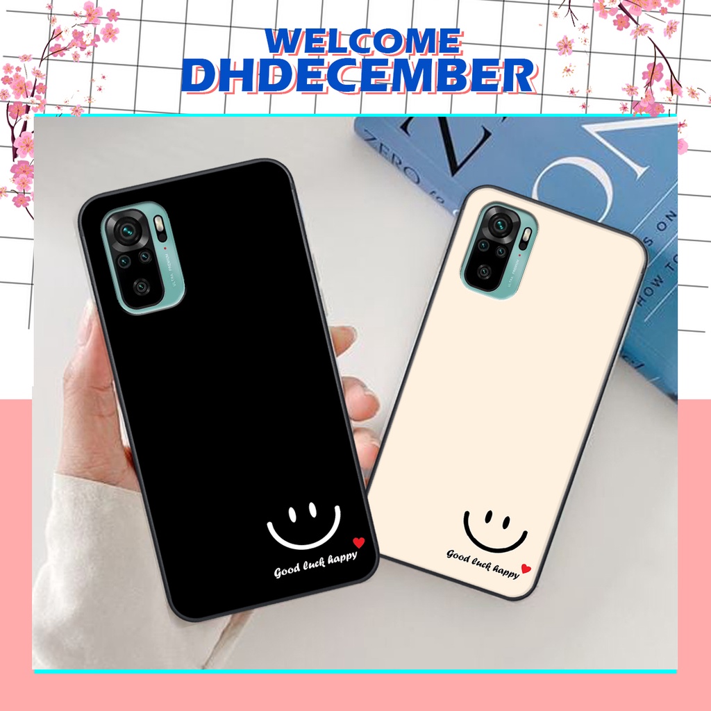 Ốp lưng Xiaomi REDMI NOTE 10 in hình nice ,good luck happy ốp xinh viền dẻo đẹp chất