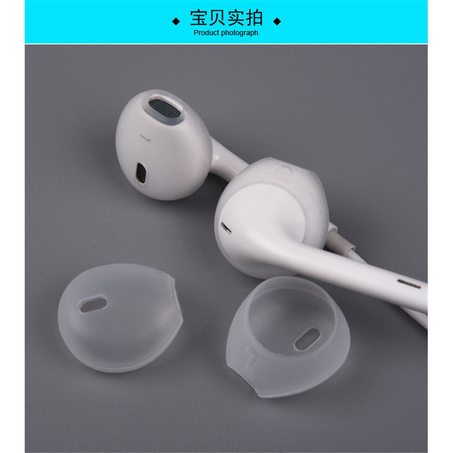 1 Cặp Nút Tai Nghe Thay Thế Bằng Cao Su Silicon Cho iPhone